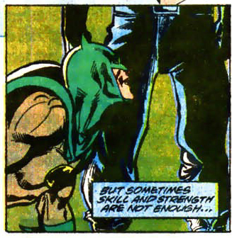 page 4, panel 5: Batman looks entirely too happy. And hungry.